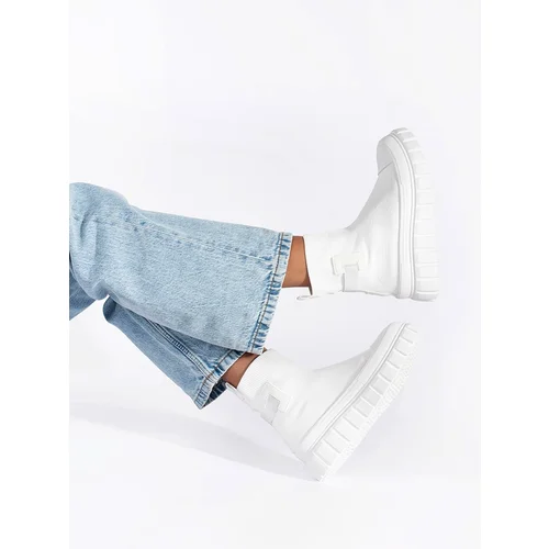 SEASTAR White high platform sneakers