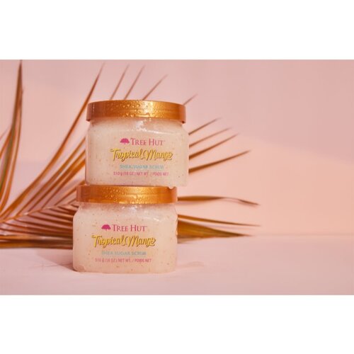 TREE HUT Shea Sugar Scrub Tropical Mango sladkorni piling z karitejevim maslom 510 g Slike