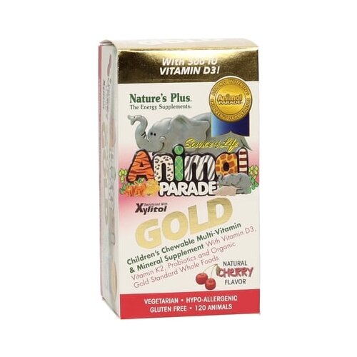 Nature's Plus Animal Parade GOLD Multivitamin trešnja - 120 žvak. tabl. Cene