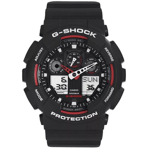 Casio G-SHOCK Mu&amp;scaron;ki sat GA-100-1A4ER, Crni Slike