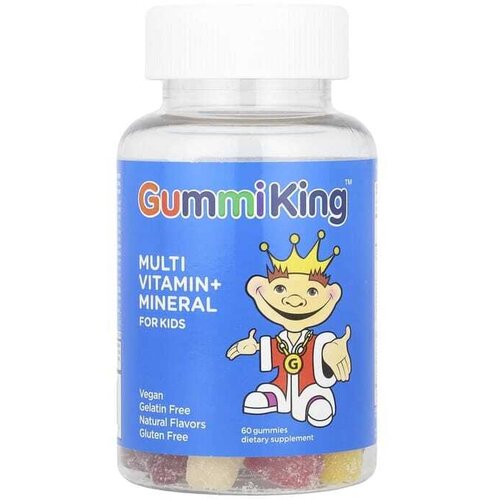 Swanson Multivitamini in minerali za otroke, GummiKing (60 gumijastih bonbonov) Slike