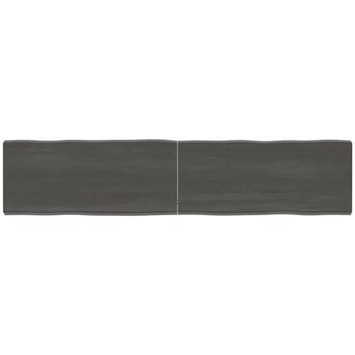 Stolna Mizna plošča temno siva 180x40x6 cm obdelana trdna hrastovina, (20979830)