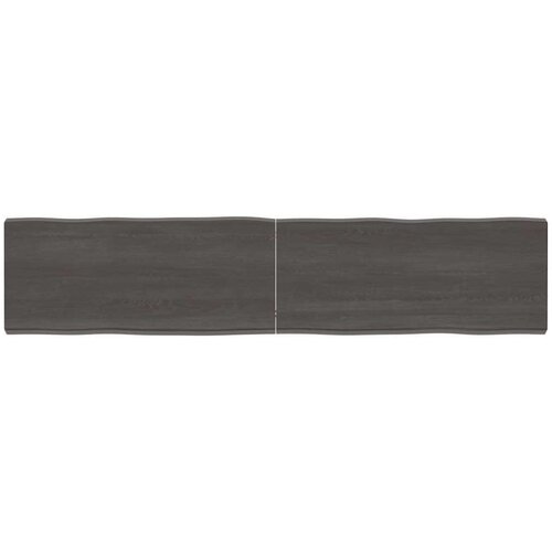 Stolna ploča tamnosmeđa 180 x 40 x (2-6) cm obrađena hrastovina Slike