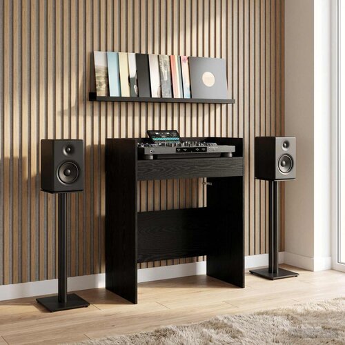 Dj stol Crni hrast 82 x 45 x 102 cm Konstruirano drvo Cijene