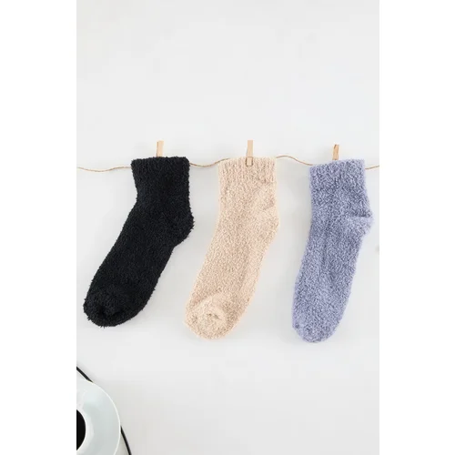  Multi-Colored 3-Pack Thick Terry Knitted Socks