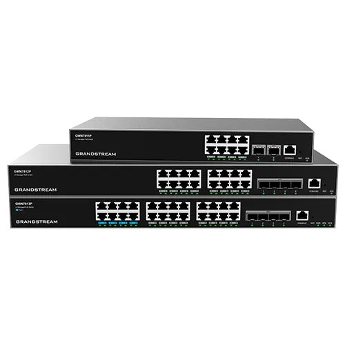 Grandstream 10/100/1000 16 poe port svič GWN7812P L3 poe upravljivi/1U/16xGE poe+ (240W)+4x10G sfp+ Slike