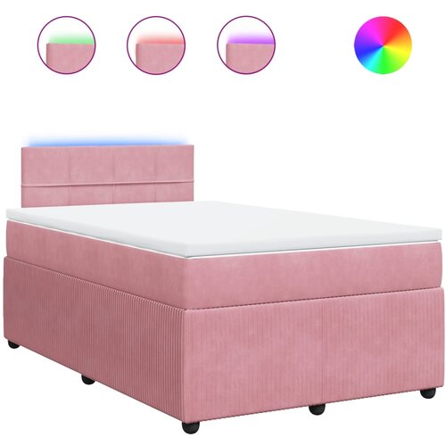 Maison Chic Box spring postelja - Vzmetna postelja z vzmetnico roza 120x190 cm žamet SL16982, (21884664) Cene