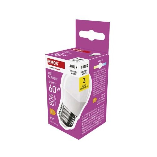  LED žarnica Classic Mini Globe / E27 / 6,5 W (60 W) / 806 lm / Nevtralna bela Cene