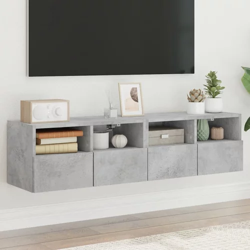  Zidni TV ormarići 2 kom siva boja betona 60x30x30 cm drveni