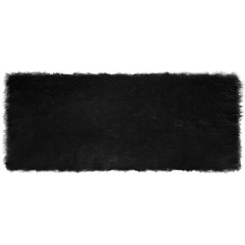 vidaXL lažna ovčja preproga črna 80 x 200 cm poliester Cene