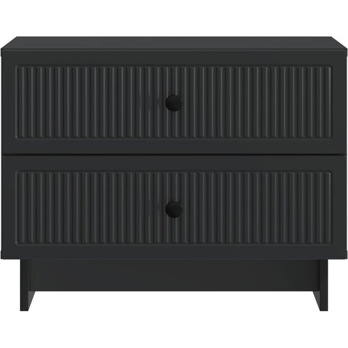  Noćni ormar Crna 62 x 34,5 x 47,5 cm Konstruirano drvo Slike