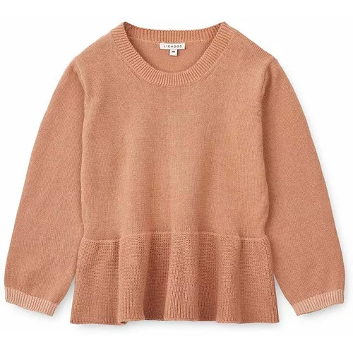 Liewood Pamučni pulover za bebe boja: narančasta, lagani