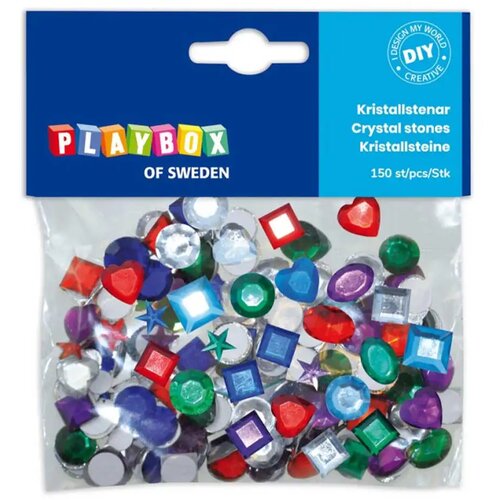 Playbox Samoljepljivi kristalni kamenčići, 150 komada, 10-14 mm Cene