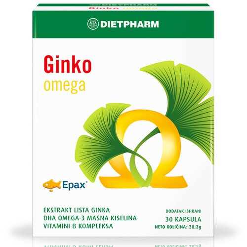 Dietpharm kompleks sa ginkgo bilobom i omega 3 masnim kiselinama ginko omega 30 kapsula Cene
