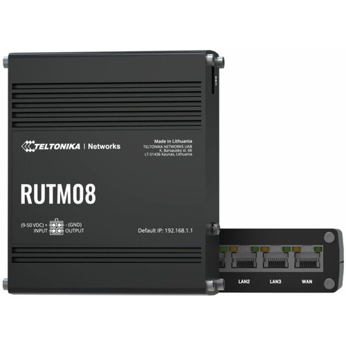 Teltonika RUTM08 wired router Gigabit Ethernet Black Slike