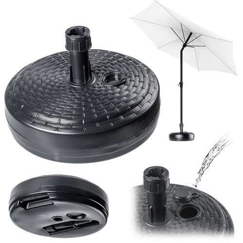 KADAX Podstavek za senčnik, vrtno stojalo za senčnik, okroglo, 39 cm, utež, sivo, (5000346749) Slike