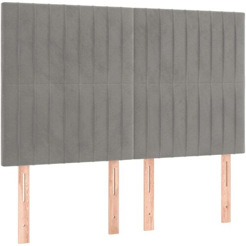  Krevet s oprugama i madracem svjetlosivi 140x200 cm bar&amp;scaron;unasti Slike
