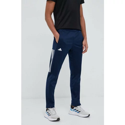 Adidas Hlače za vadbo 3 Stripes mornarsko modra barva