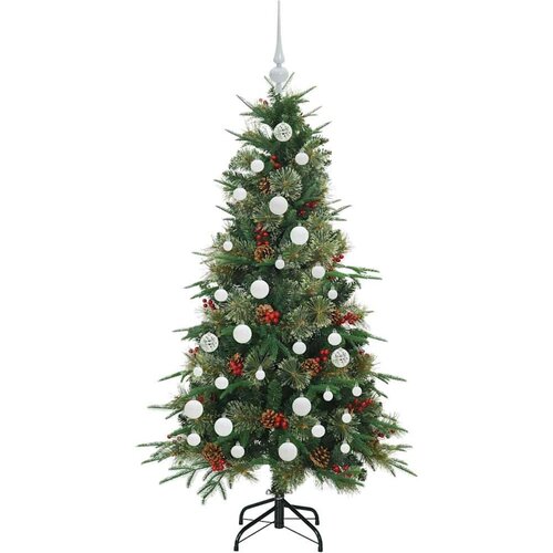 VidaXL Umjetno božićno drvce s nogom s stalakom Zelena 150 cm PE i PVC Slike