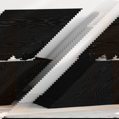vidaXL Skladiščna škatla Črn hrast Les 70 x 40 x 38 cm Cene