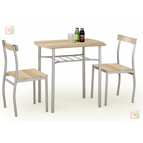 Halmar Jedilna miza Lance + 2 stola - sonoma hrast