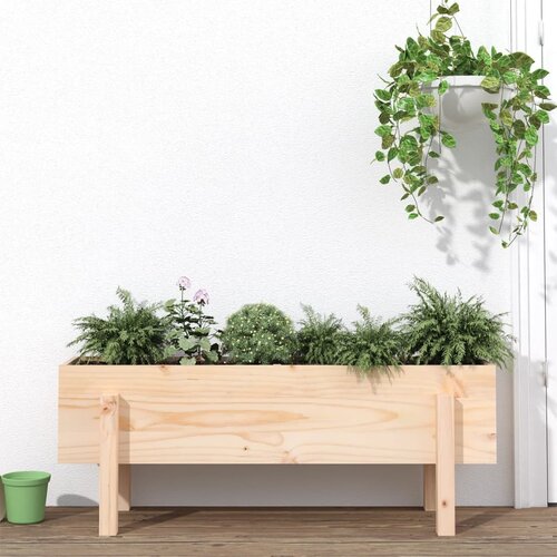 VidaXL Povi&amp;scaron;ena vrtna gredica 101 x 30 x 38 cm od masivne borovine Slike