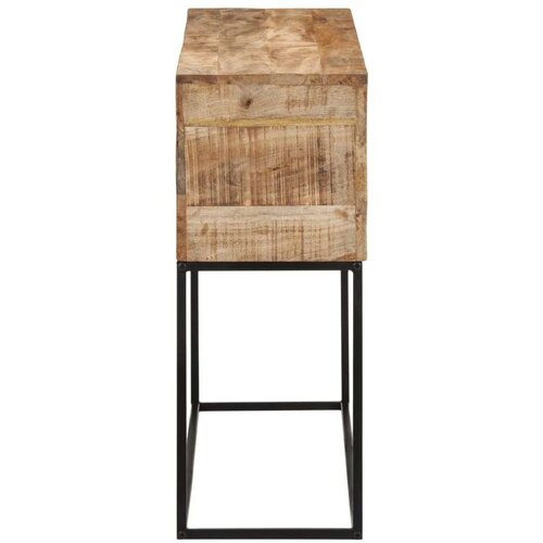 VidaXL Konzolni stol 110x30x75 cm grubo masivno drvo manga i željezo Slike
