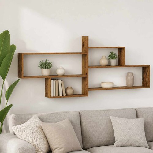  Polica na zidu Staro drvo 168,5 x 17 x 68 cm Konstruirano drvo Slike