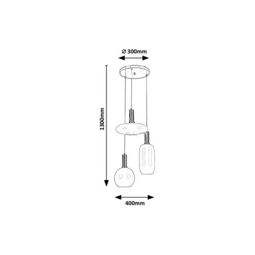 Rabalux visilica E27 3x60W sinopia 1916940 Slike