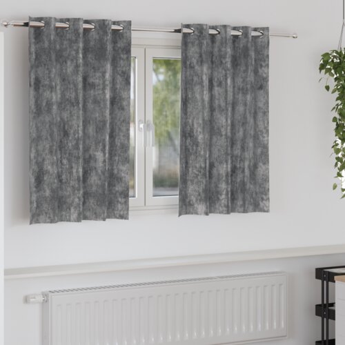 VidaXL bar&amp;scaron;unske zavjese 2 kom s očima Siva 140x140 cm Slike