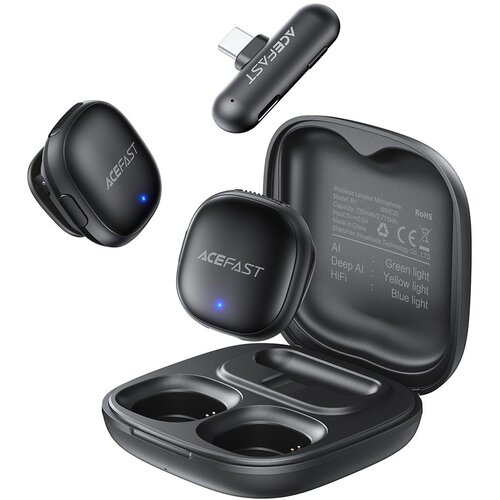 Acefast R1 Wireless Lavalier 360&amp;deg; Omnidirectional Deep AI Noise Cancellation mikrofon Slike