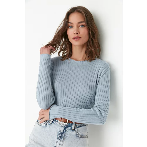 Trendyol Blue Roving Knitted Knitwear Sweater