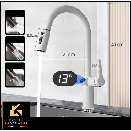 Kranig Kraanwerk Kuhinjska pipa s prikazovalnikom temperature | Izvlečna cev | Jerez, (21730739) Cene