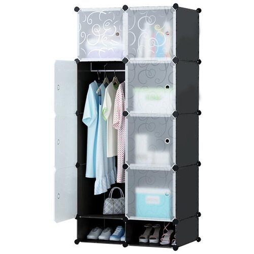 Timeless Tools Modularna plastična omara - prilagodljiv prostor za shranjevanje s policami in obe&scaron;alnikom, 10 predelkov, 162x74 cm, (5000425245) Cene