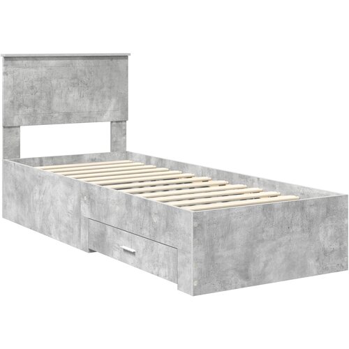  Krevetna konstrukcija Betonski sivi i srebrna 70 x 190 cm Slike
