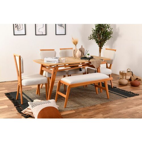 Hanah home palace - cream cream bench Cene