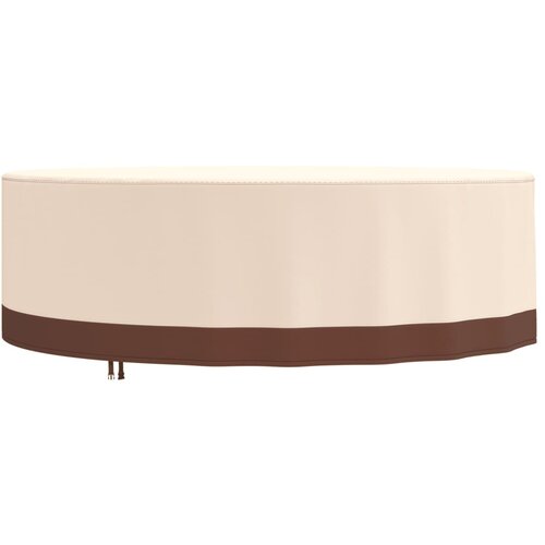 VidaXL Pokrivalo za vrtno pohi&amp;scaron;tvo okroglo bež &amp;Oslash; 279x71 cm 600D Oxford Slike