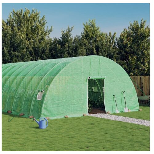 VidaXL Plastenik s čeličnim okvirom zeleni 120 m&amp;sup2; 20 x 6 x 2 85 m Slike