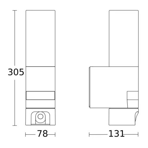 Steinel Zunanja senzorska LED svetilka L620 Cam (13,5 W, antracit/bela, 13,1 x 7,8 x 30,5 cm) Cene