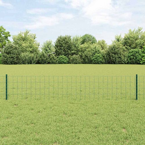 Euro ograda s postom 10 x 0,4 m Čelik premazan PVC-om Zelena Cene