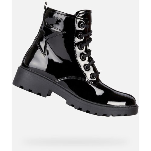 Geox Black Girls Ankle Boots Casey - Girls Cene