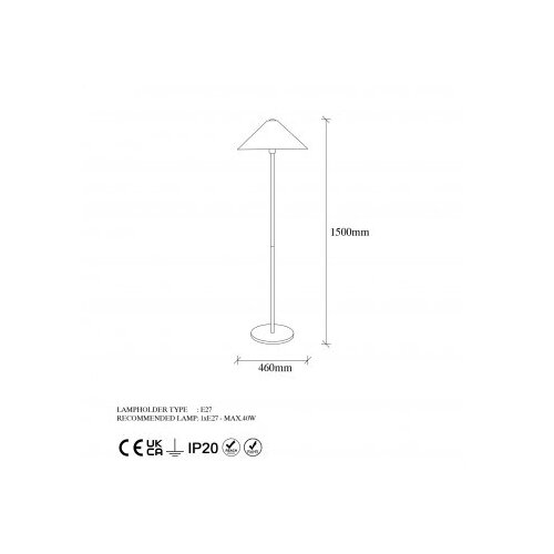 Opviq Mixed 11511 Podna lampa, Crna Slike