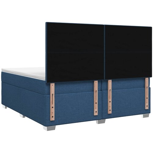  Boxspring krevet s madracem Plava 200 x 200 cm Tkanina Slike