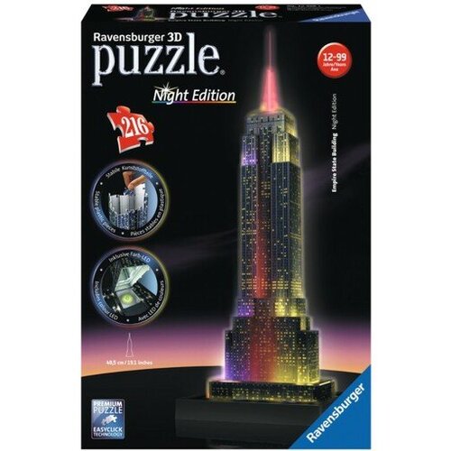 Ravensburger 3D puzzle Empire State Building noćno izdanje, 216 delova Slike