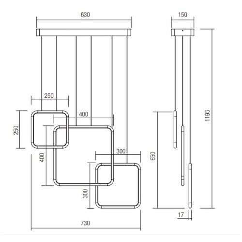 Redo 01-2097 - LED prigu&amp;scaron;iva luster na sajli THAI LED/66W/230V 3000K beli Slike