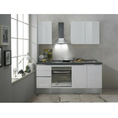 Marinelli Cucine Kuhinjski komplet Giulia (&amp;Scaron;irina: 195 cm, Desni graničnik, Bijele boje) Slike