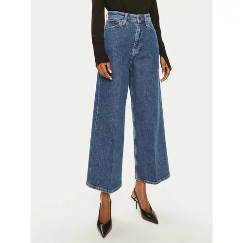 Calvin Klein Jeans hlače K20K207267 Mornarsko modra Wide Leg