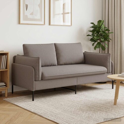 SOFA za dvije osobe Sivosmeđa 188 x 81 x 89 cm Tkanina Slike
