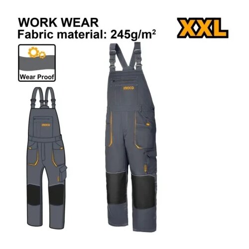 Ingco wuct8033.xxl radne pantalone sa tregerima vel xxl super ( WUCT8033.XXL ) Cene
