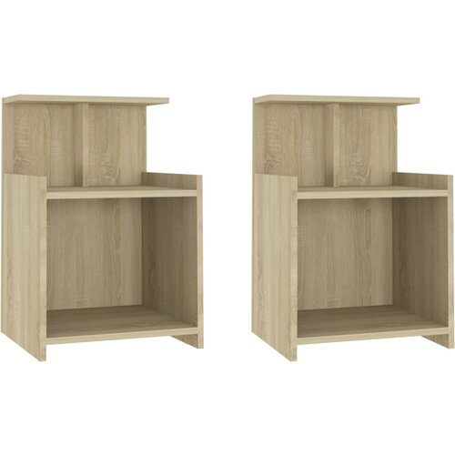 Maison Chic Dvo delni komplet Nočne omarice - Nočne mize sonoma hrast 40x35x60 cm iverna plo&amp;scaron;ča, (21687383) Slike
